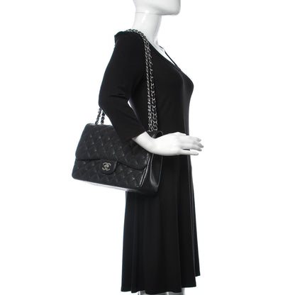 Chanel Caviar Quilted Jumbo Double Flap Black 2 of 10