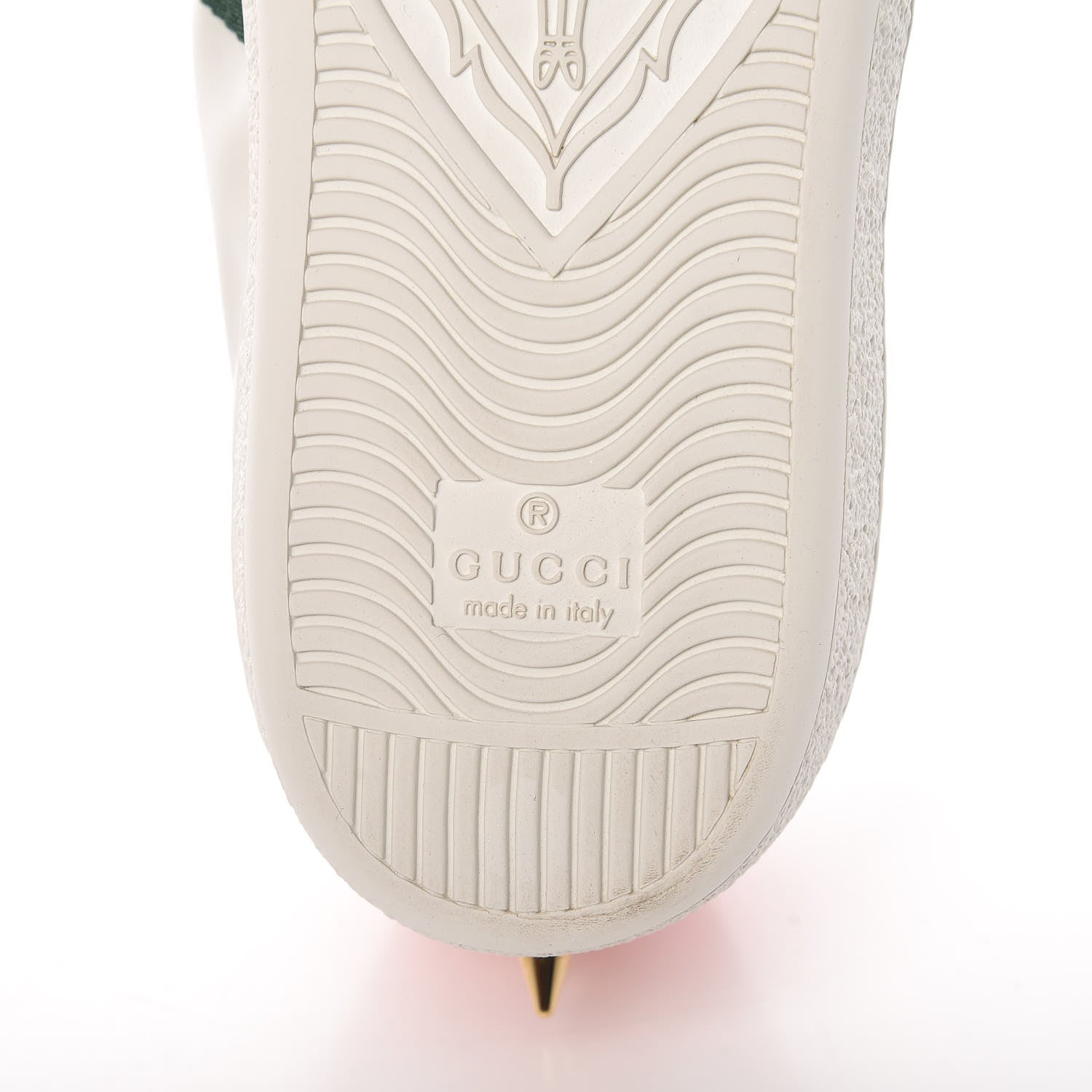 Gucci Calfskin Web Pearl Studded Ace Sneakers 38 White 8 of 12