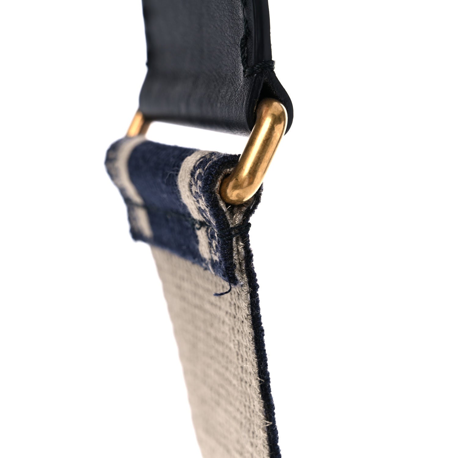 Christian Dior Canvas Embroidered Shoulder Strap Blue 6 of 6