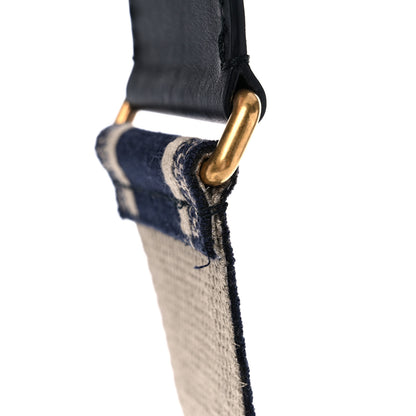 Christian Dior Canvas Embroidered Shoulder Strap Blue 6 of 6