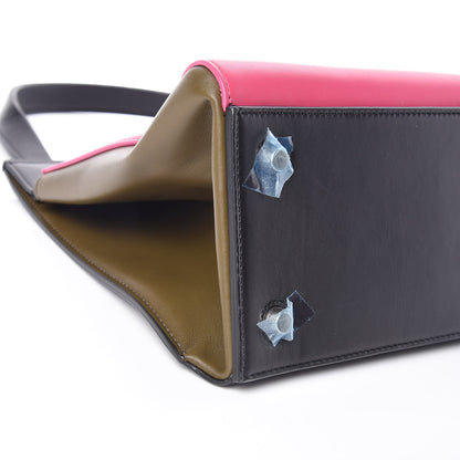 Celine Smooth Calfskin Small Tri-Color Edge Shoulder Bag Fushia 8 of 12