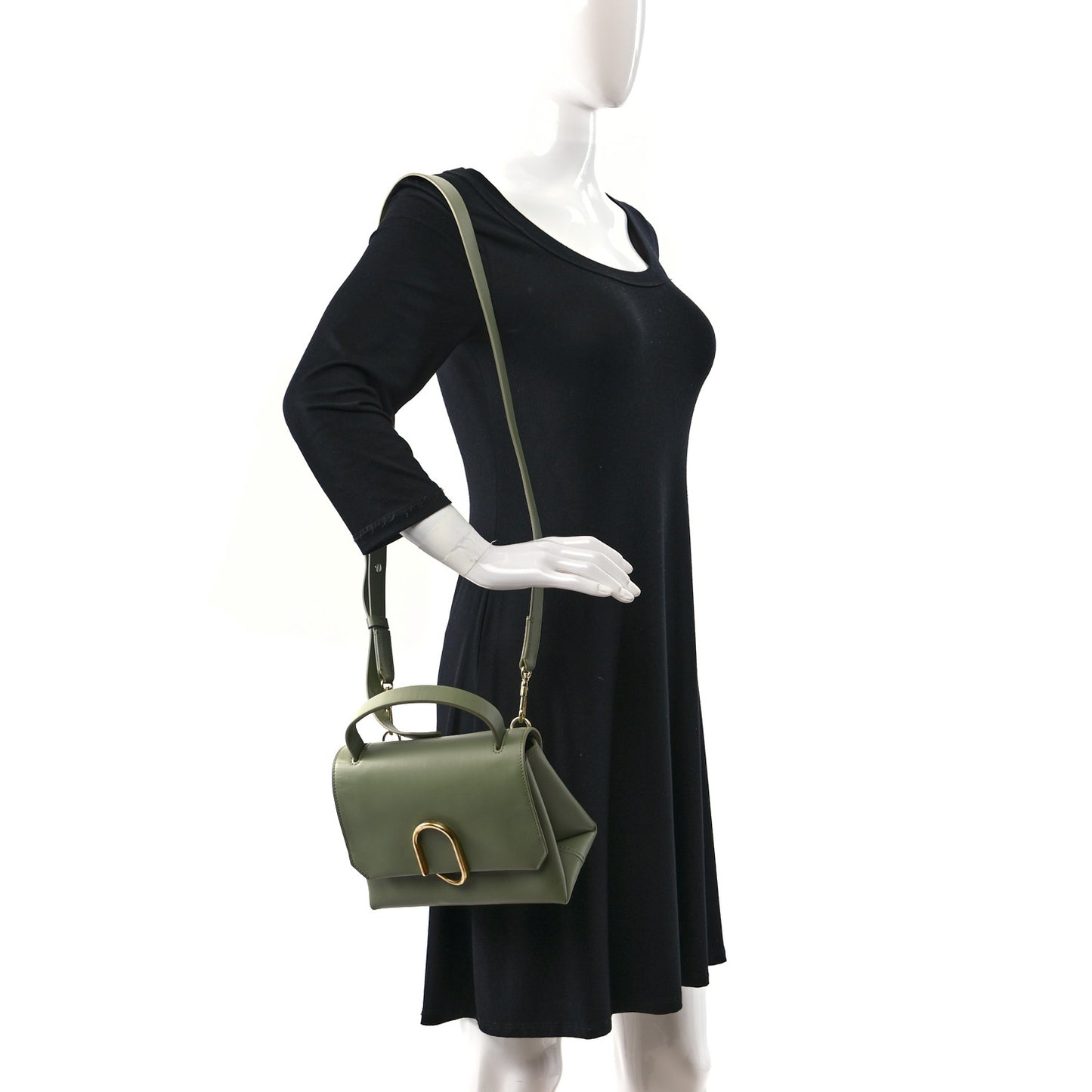 Smooth Calfskin Mini Alix Top Handle Satchel Cactus