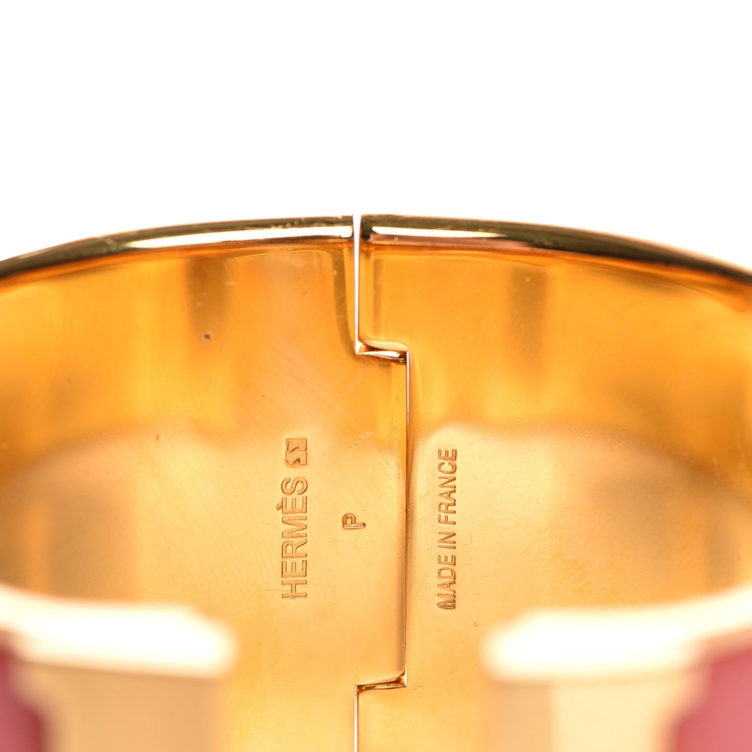 Hermes Enamel Extra Wide Clic Clac H Bracelet Rouge Corail 4 of 4