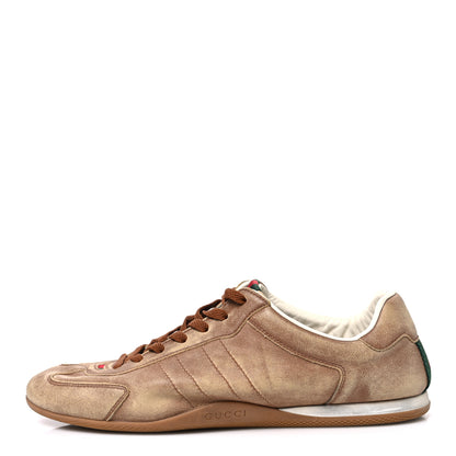 Gucci GG Monogram Suede Web Mens Shift Sneakers 9.5 Beige Brown 1 of 11