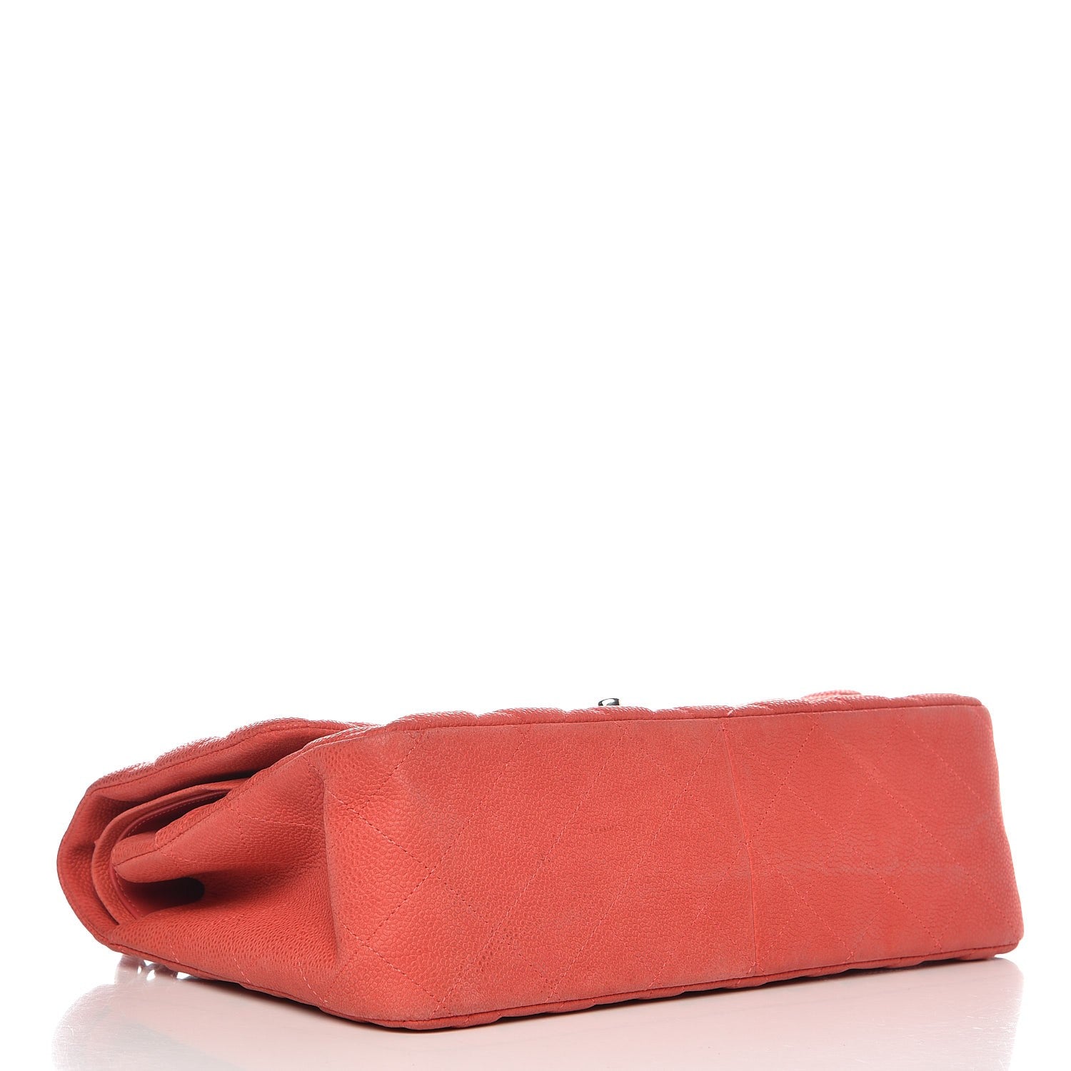 Chanel Iridescent Caviar Quilted Jumbo Double Flap Coral 4 of 15