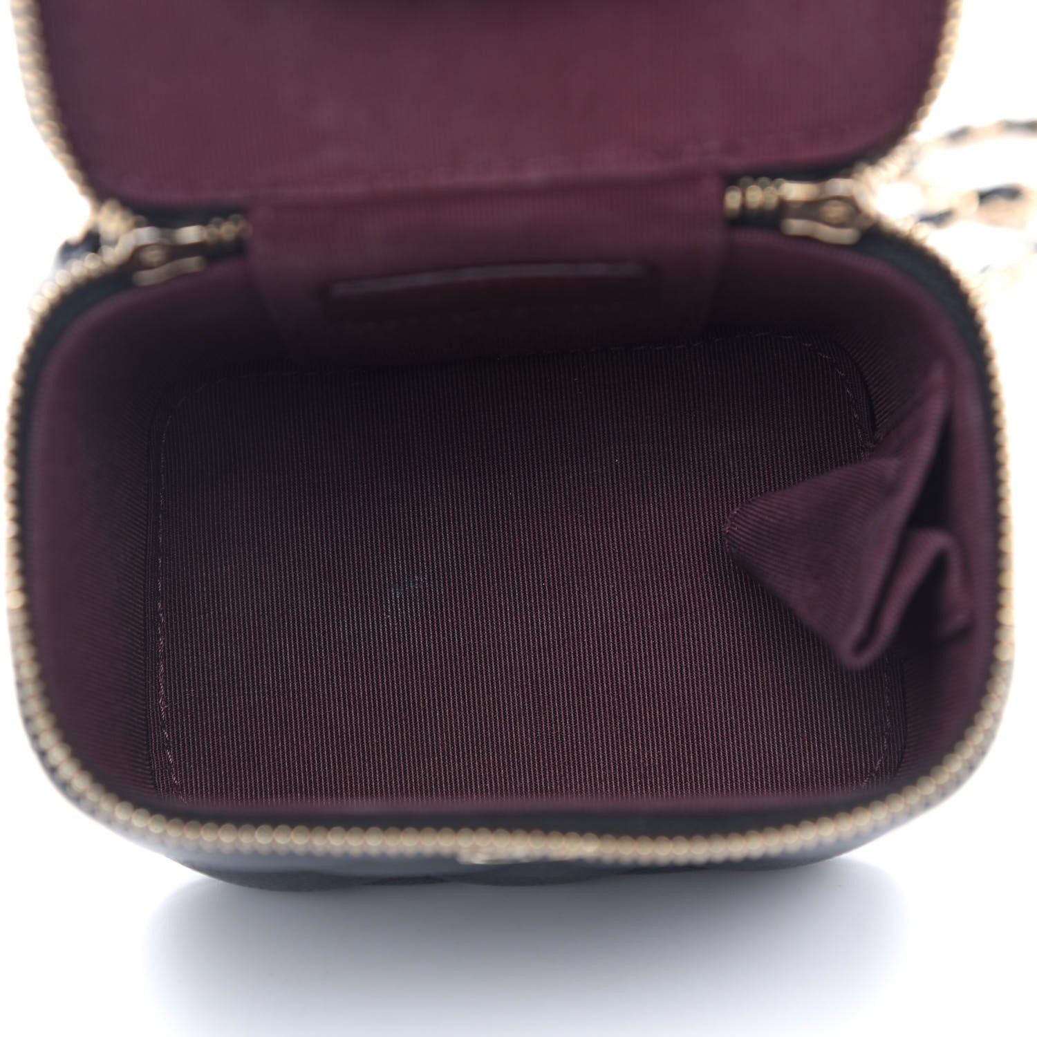 Chanel Caviar Quilted Mini Vanity Case With Chain Black 5 of 9