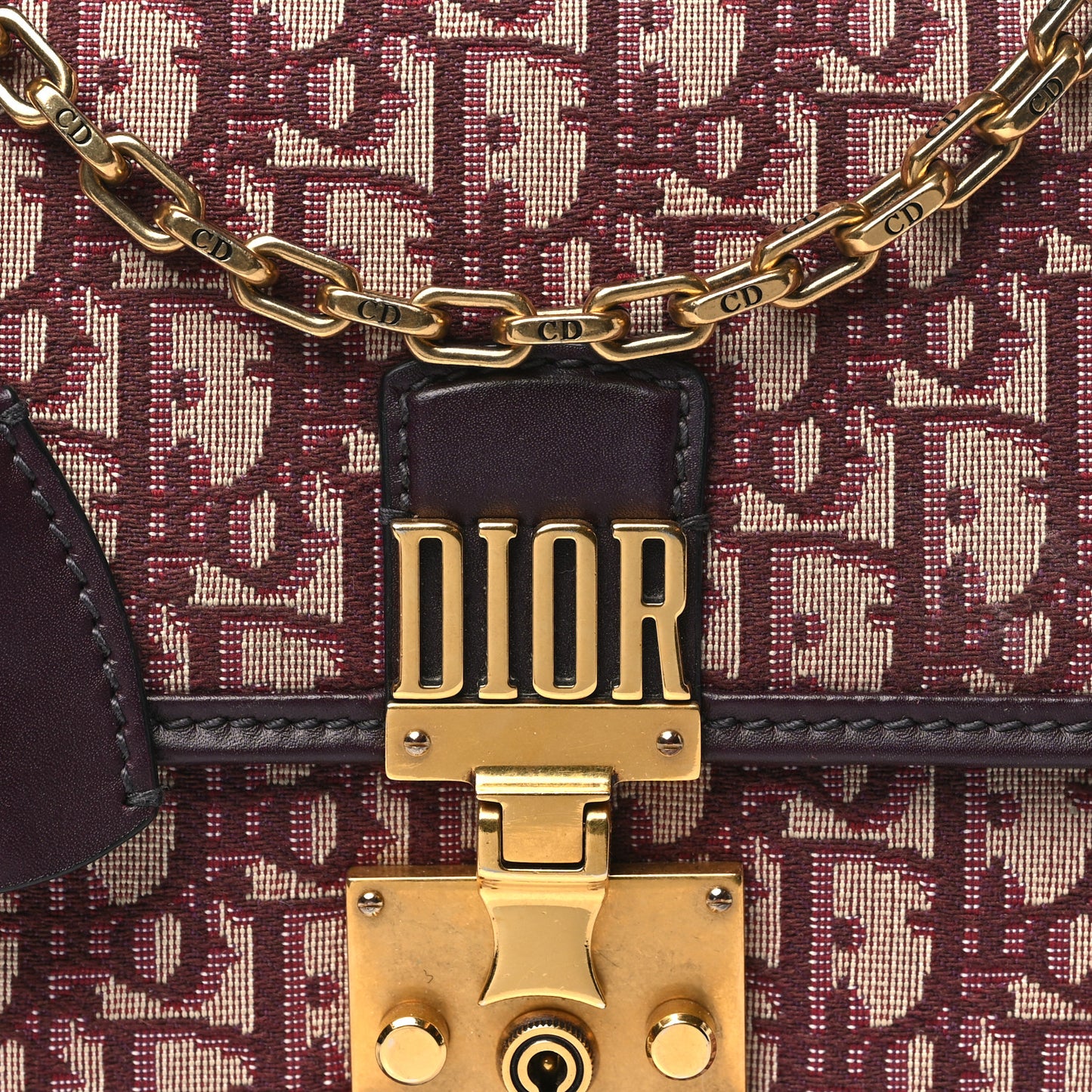 Oblique Dioraddict Flap Bag Burgundy
