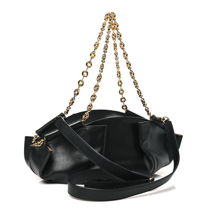 Loewe Shiny Nappa Calfskin Small Paseo Bag With Chain Black 3 of 10