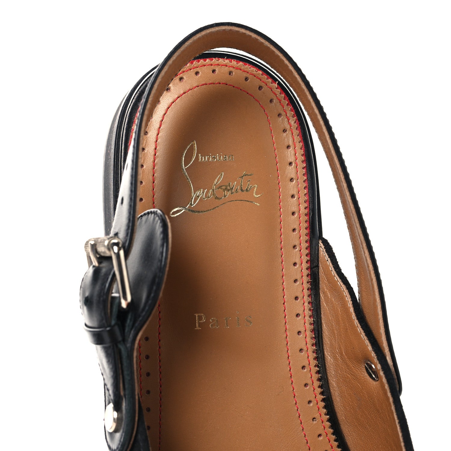 Christian Louboutin Veau Velours Calfskin Mens Tricoto Flat 44.5 Black 8 of 9