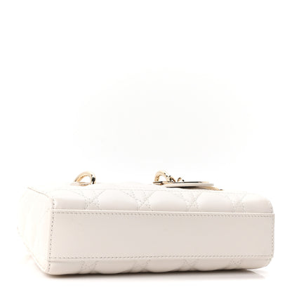 Christian Dior Lambskin Cannage Dioramour Micro Lady D-Joy Latte 4 of 11