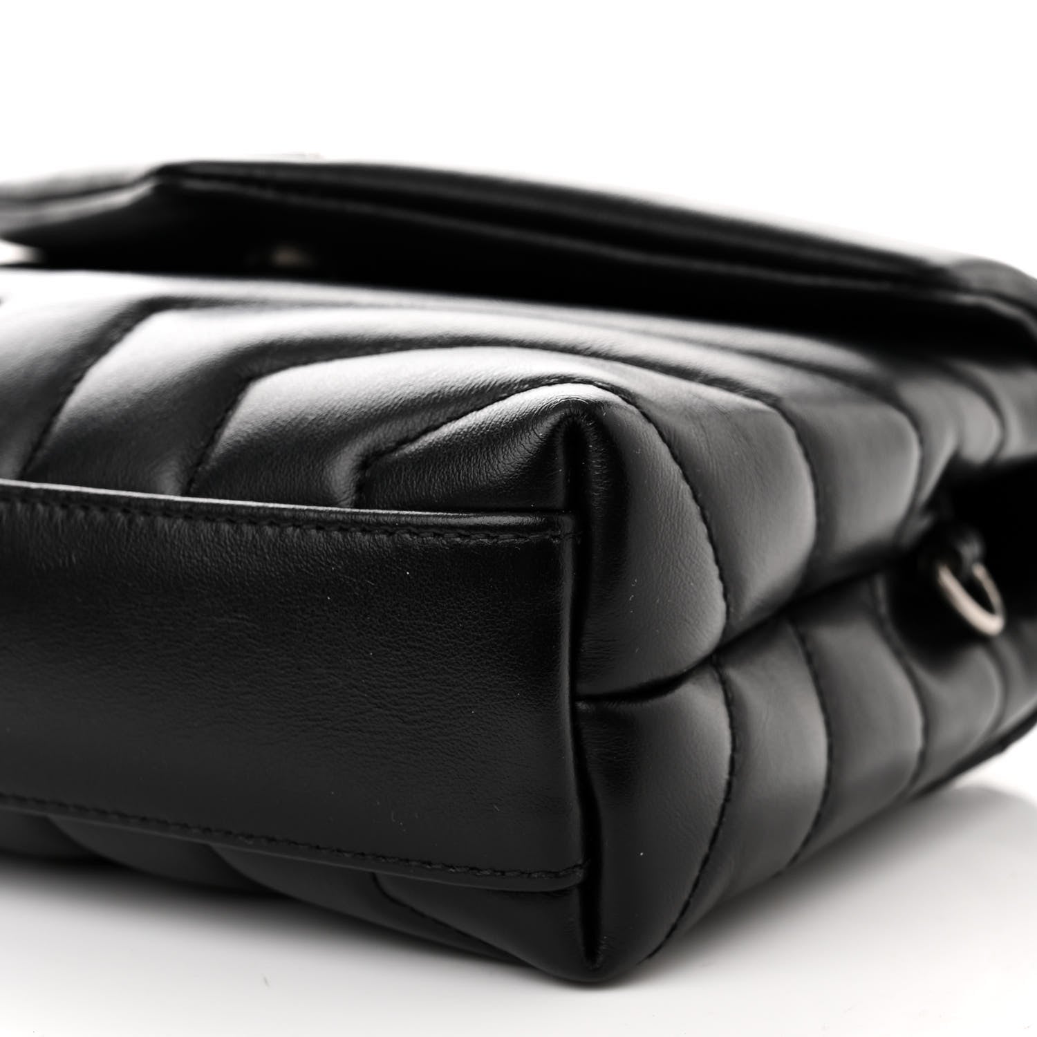 Saint Laurent SAINT LAURENT Calfskin Y Quilted Monogram Toy Loulou Crossbody Bag Black 10 of 12
