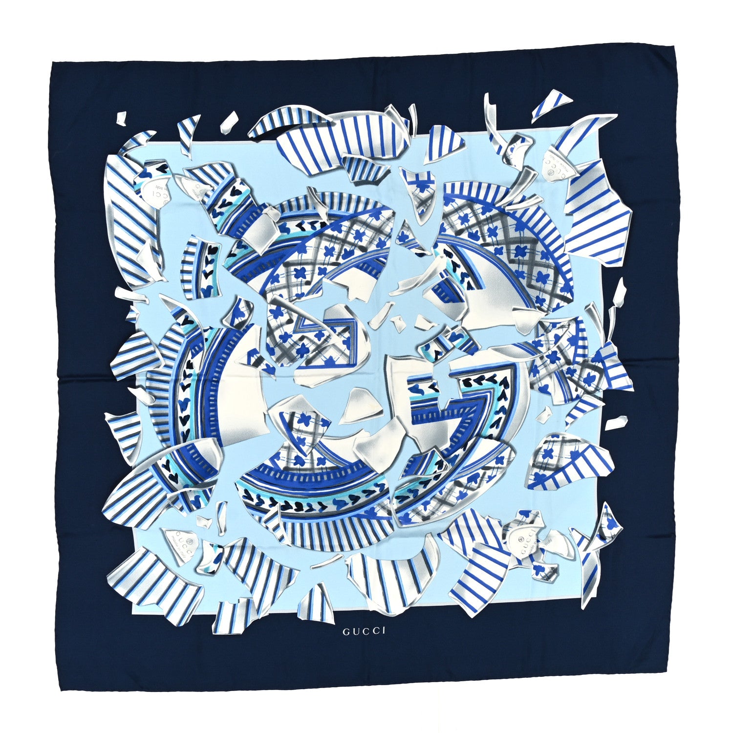 Gucci Silk Porcelain Motif Multicolor 1 of 6