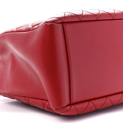 Chanel Caviar Quilted Grand Shopping Tote GST Red 10 of 11