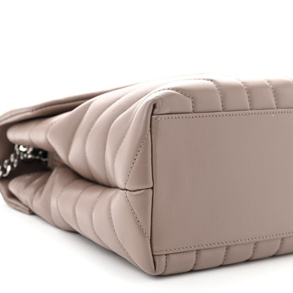 Saint Laurent Calfskin Y Quilted Monogram Medium Loulou Chain Satchel Mink 9 of 10