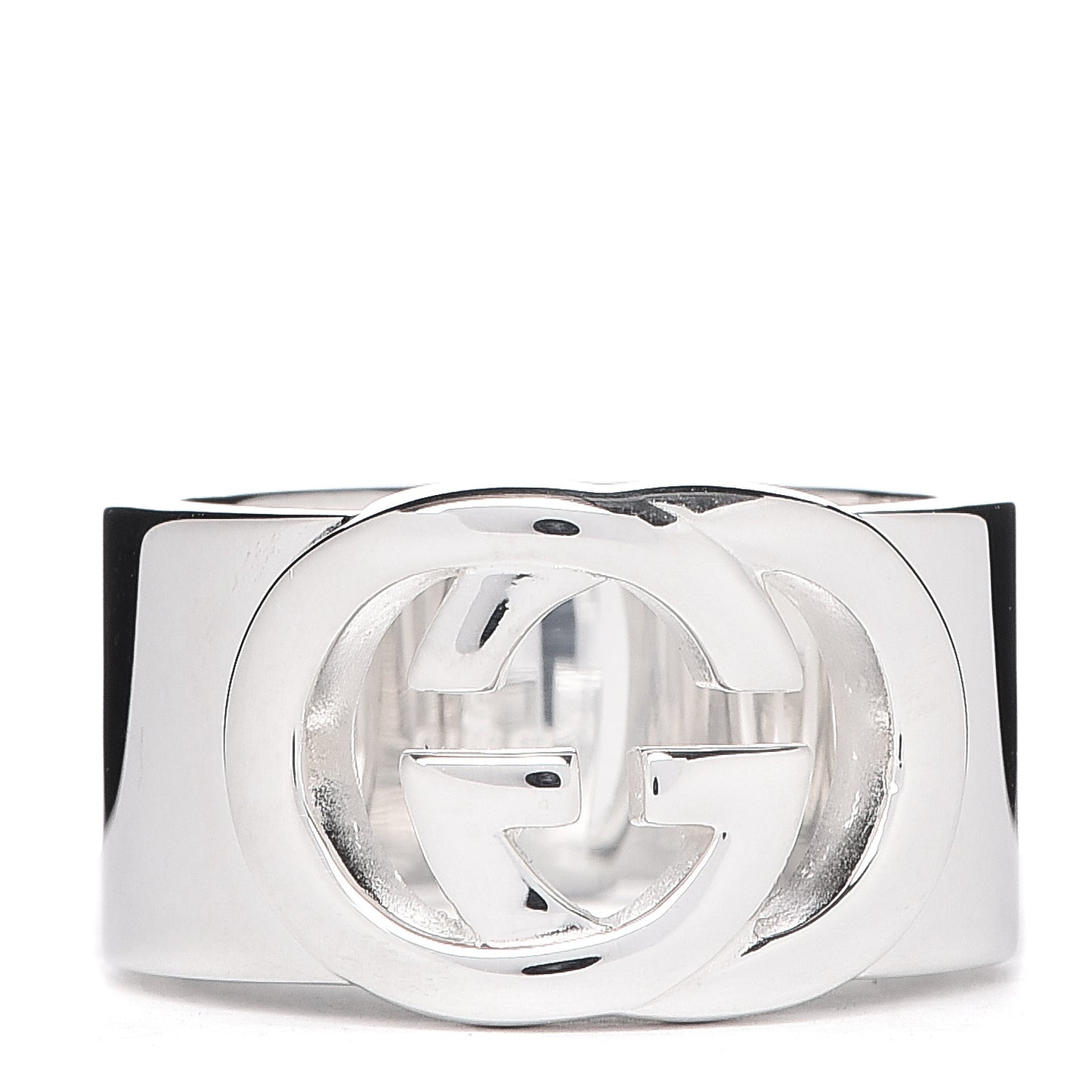 Sterling Silver 10mm Interlocking G Band Ring 52 6