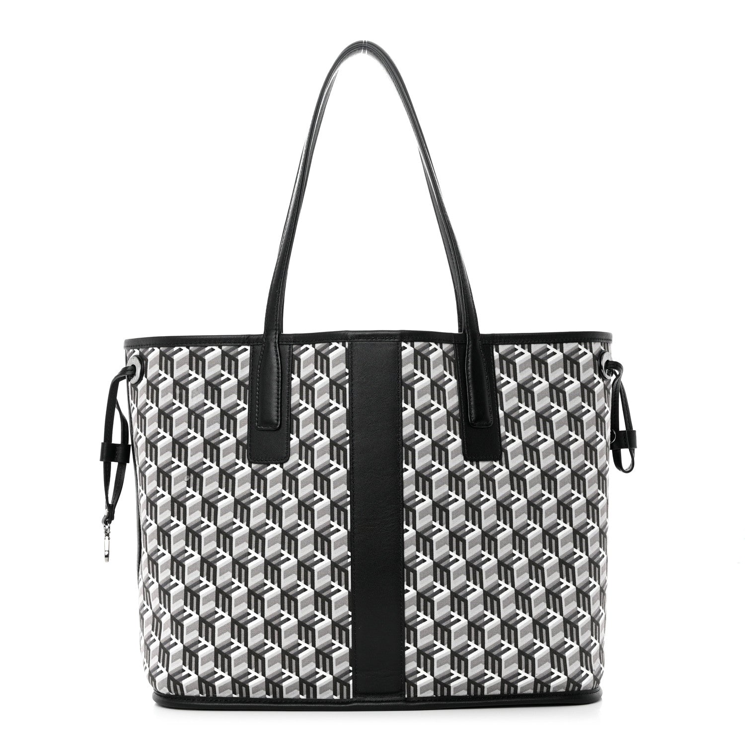 MCM Visetos Medium Liz Reversible Shopper Tote Black 4 of 16