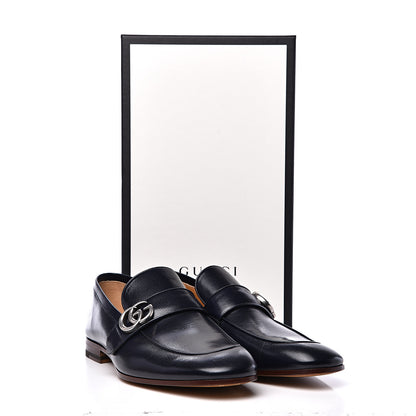 Gucci Goatskin Mens GG Loafers 10 Blue 9 of 9