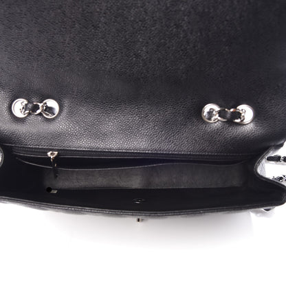Chanel Caviar Quilted Jumbo Single Flap Black 6 of 9