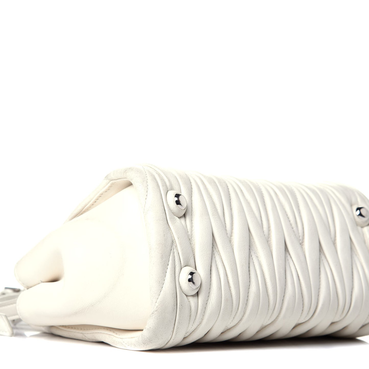 Nappa Matelasse Lux Mini Crossbody Tote Bianco