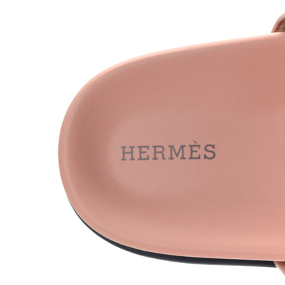 Hermes Suede Goatskin Womens Chypre Sandals 38 Nude 7 of 9