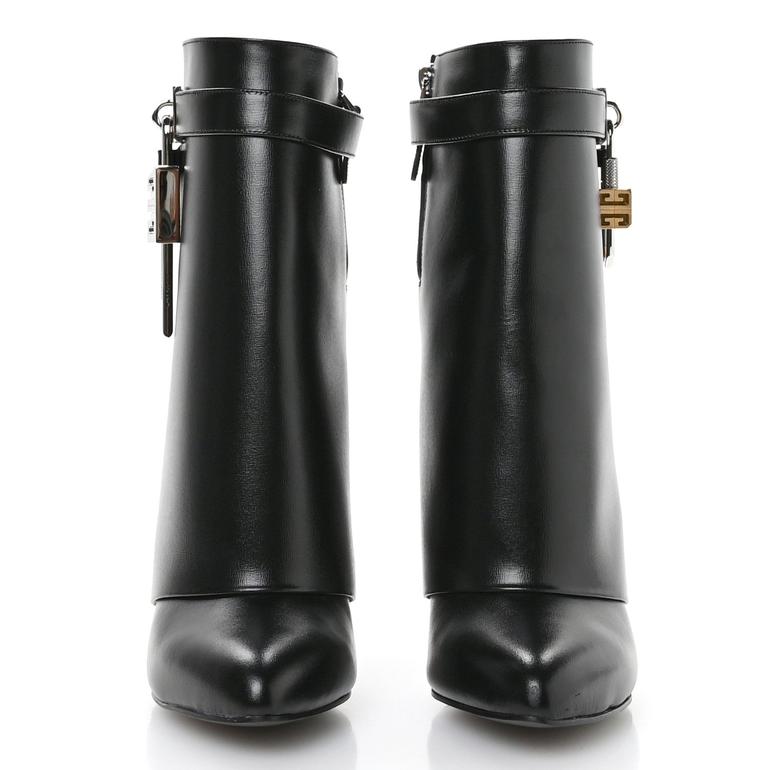 Givenchy Calfskin Shark Lock Ankle Boots 39 Black 3 of 8