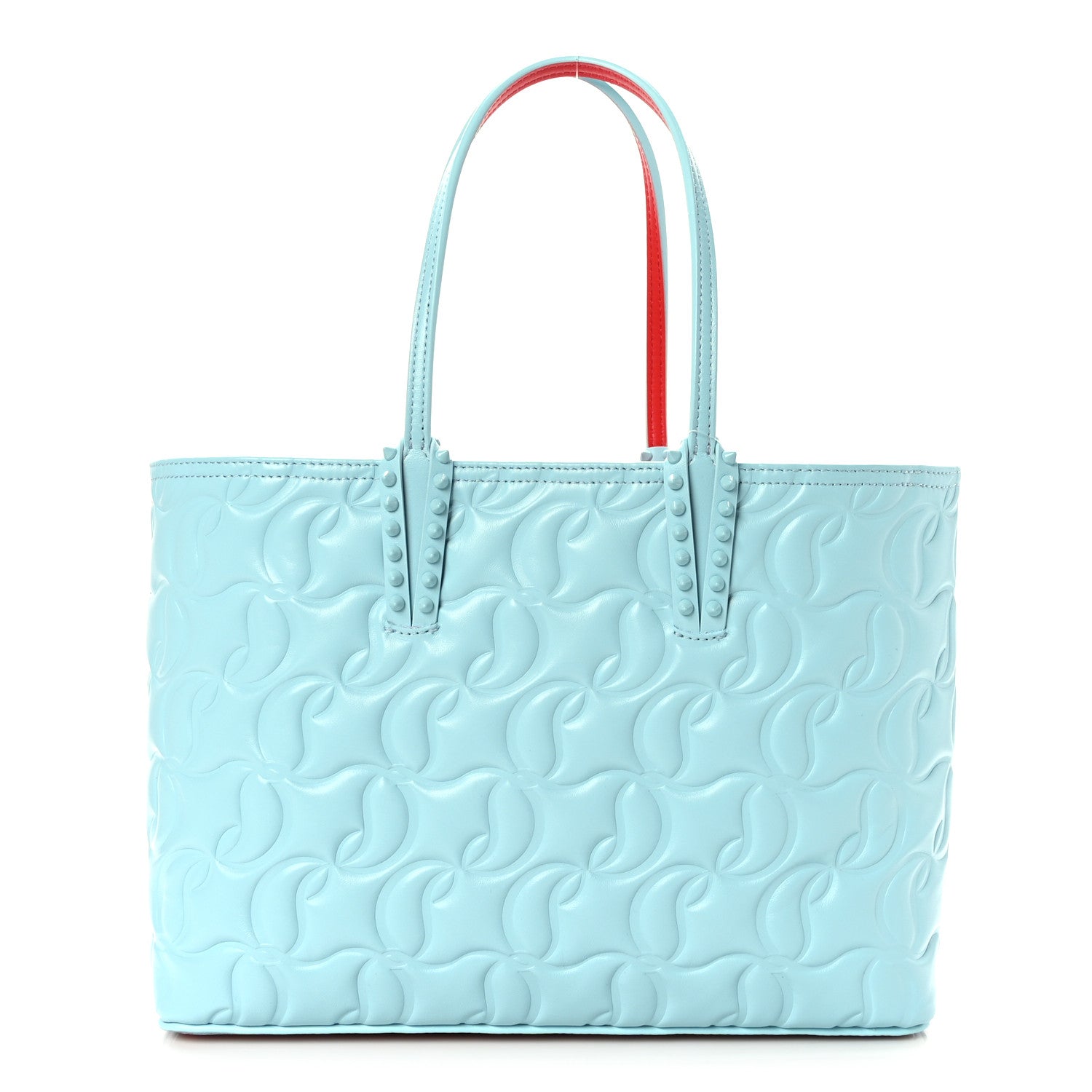Christian Louboutin Nappa Embossed Small East West Cabata Tote Mineral 3 of 10