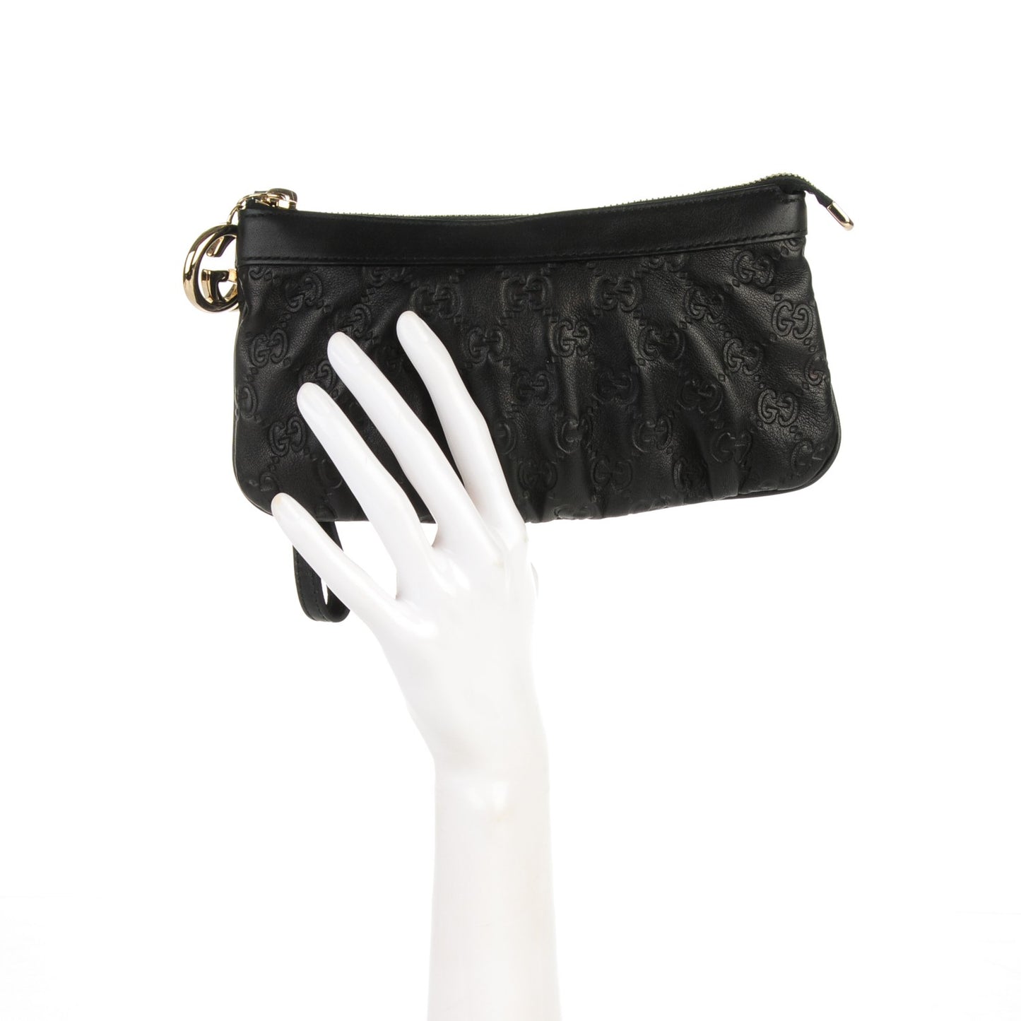 Guccissima Signature New Britt Wristlet Black