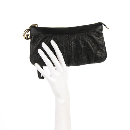 Gucci Guccissima Signature New Britt Wristlet Black 2 of 7
