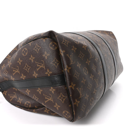 Louis Vuitton Monogram Macassar Keepall Bandouliere 45 9 of 10