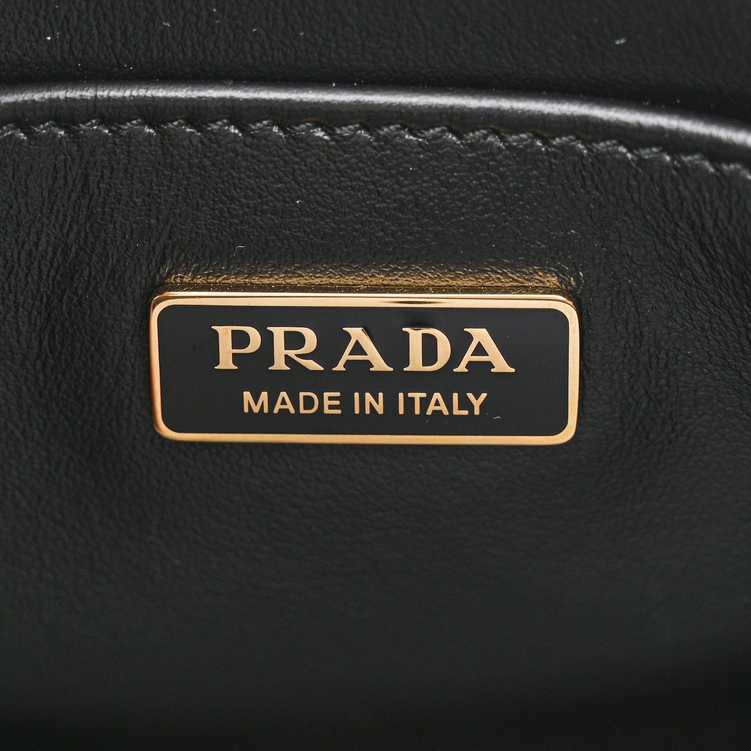 Prada Saffiano Lux Triangle Logo Embossed Small Double Handle Crossbody Tote Black 7 of 12