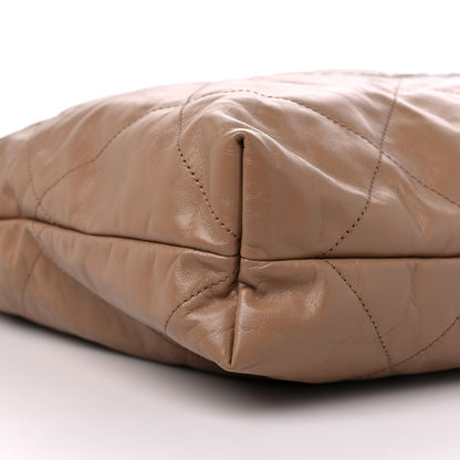 Chanel Shiny Calfskin Quilted Chanel 22 Dark Beige 9 of 10