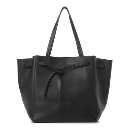 Celine Soft Grained Calfskin Small Belt Cabas Phantom Black 1 of 11