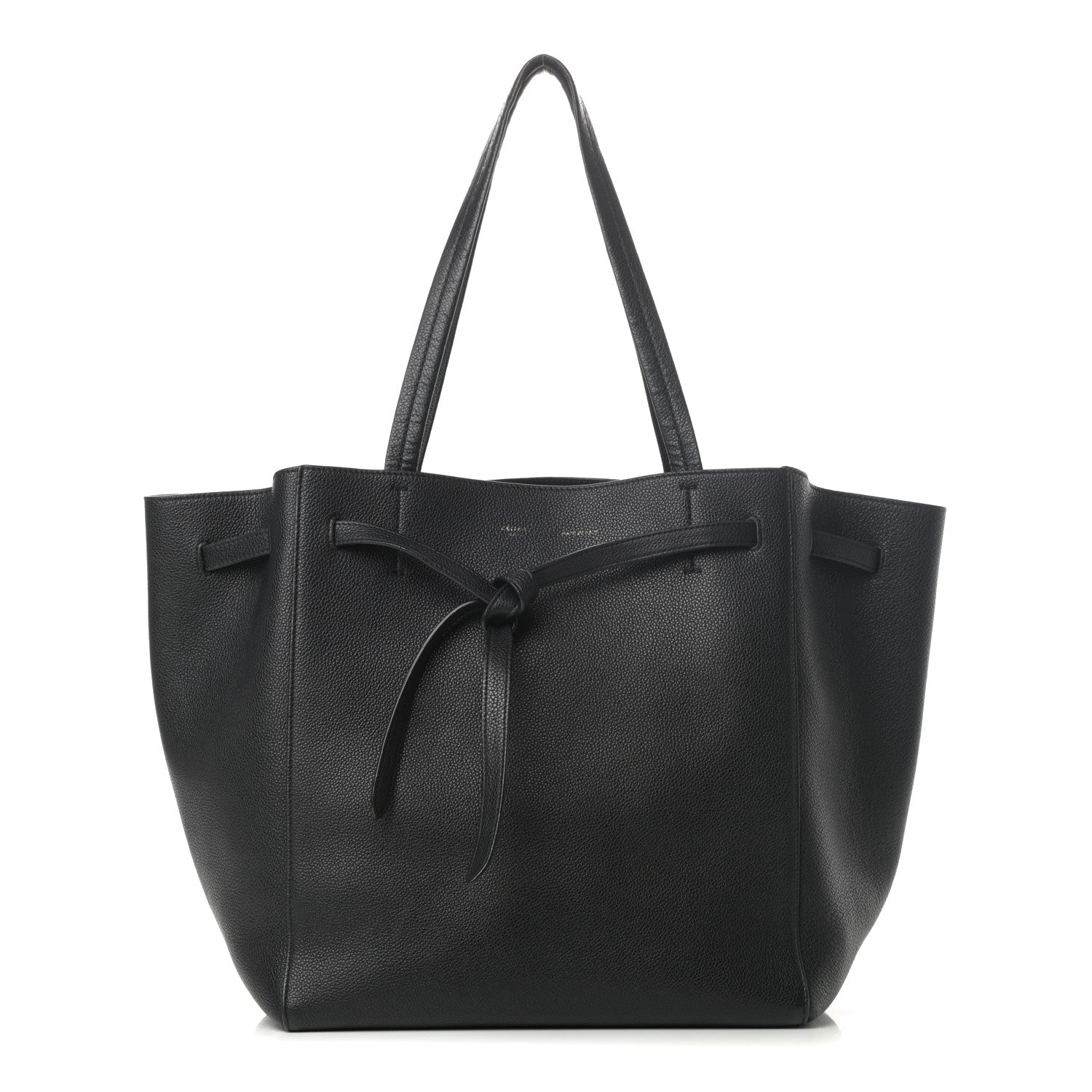 Celine Soft Grained Calfskin Small Belt Cabas Phantom Black 1 of 11