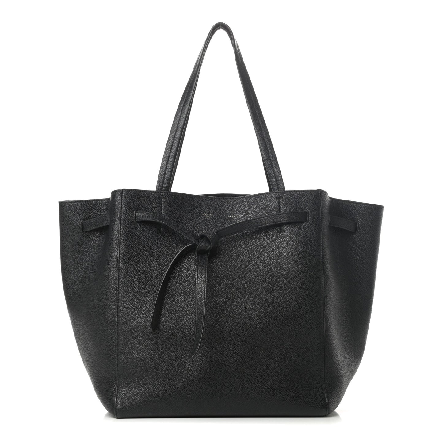 Soft Grained Calfskin Small Belt Cabas Phantom Black
