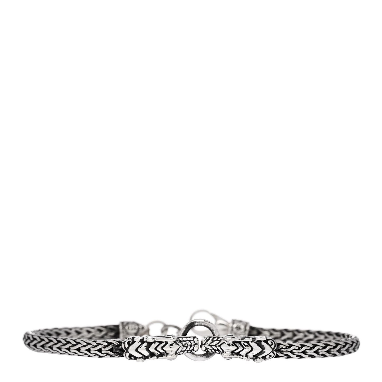 JOHN HARDY Sterling Silver Blue Sapphire Double Dragon Head Legends Naga Bracelet