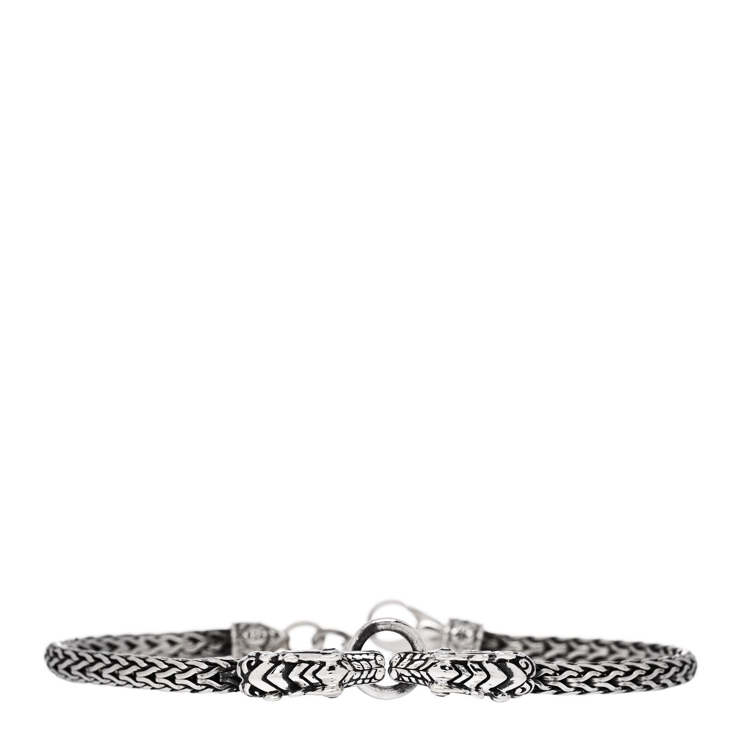 John Hardy JOHN HARDY Sterling Silver Blue Sapphire Double Dragon Head Legends Naga Bracelet 1 of 4