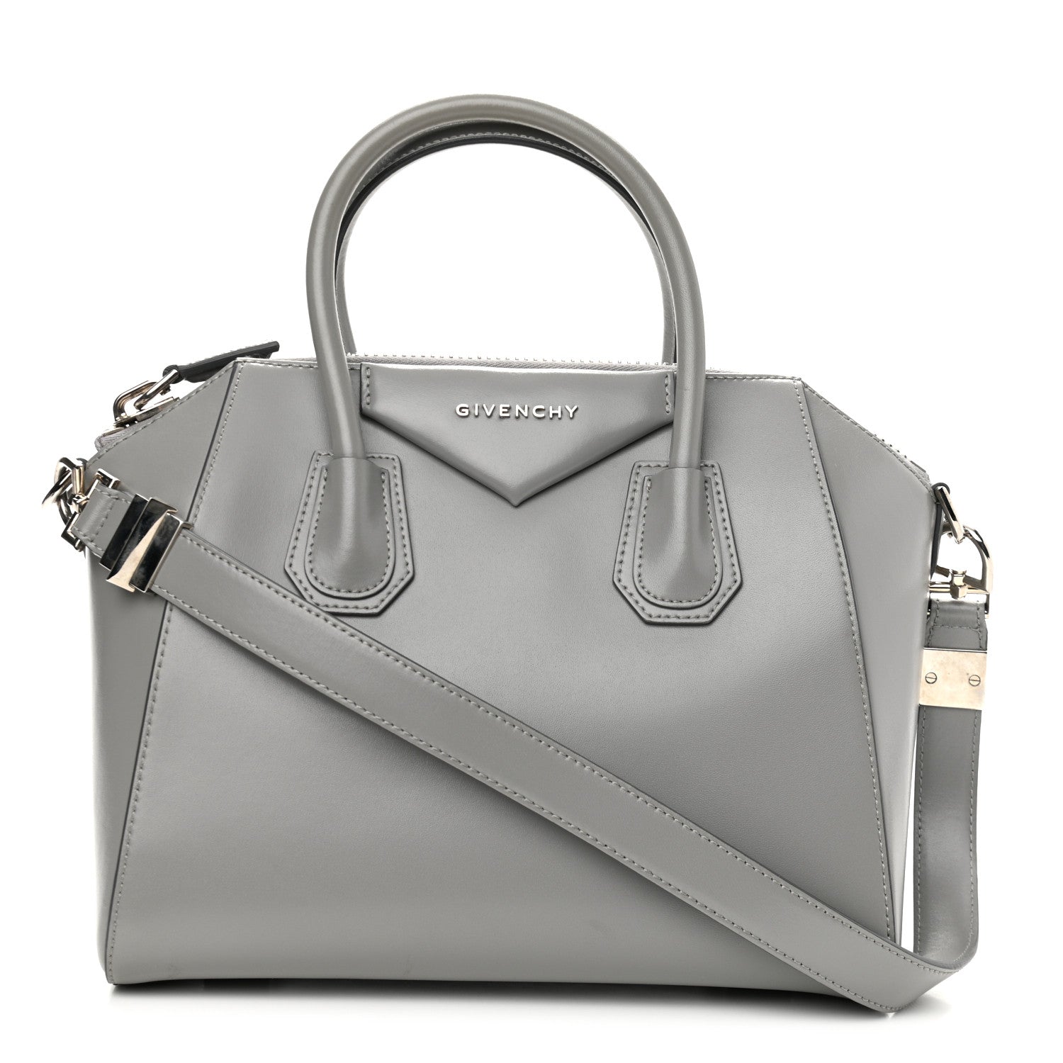 Givenchy Shiny Lord Calfskin Small Antigona Pearl Grey 1 of 12