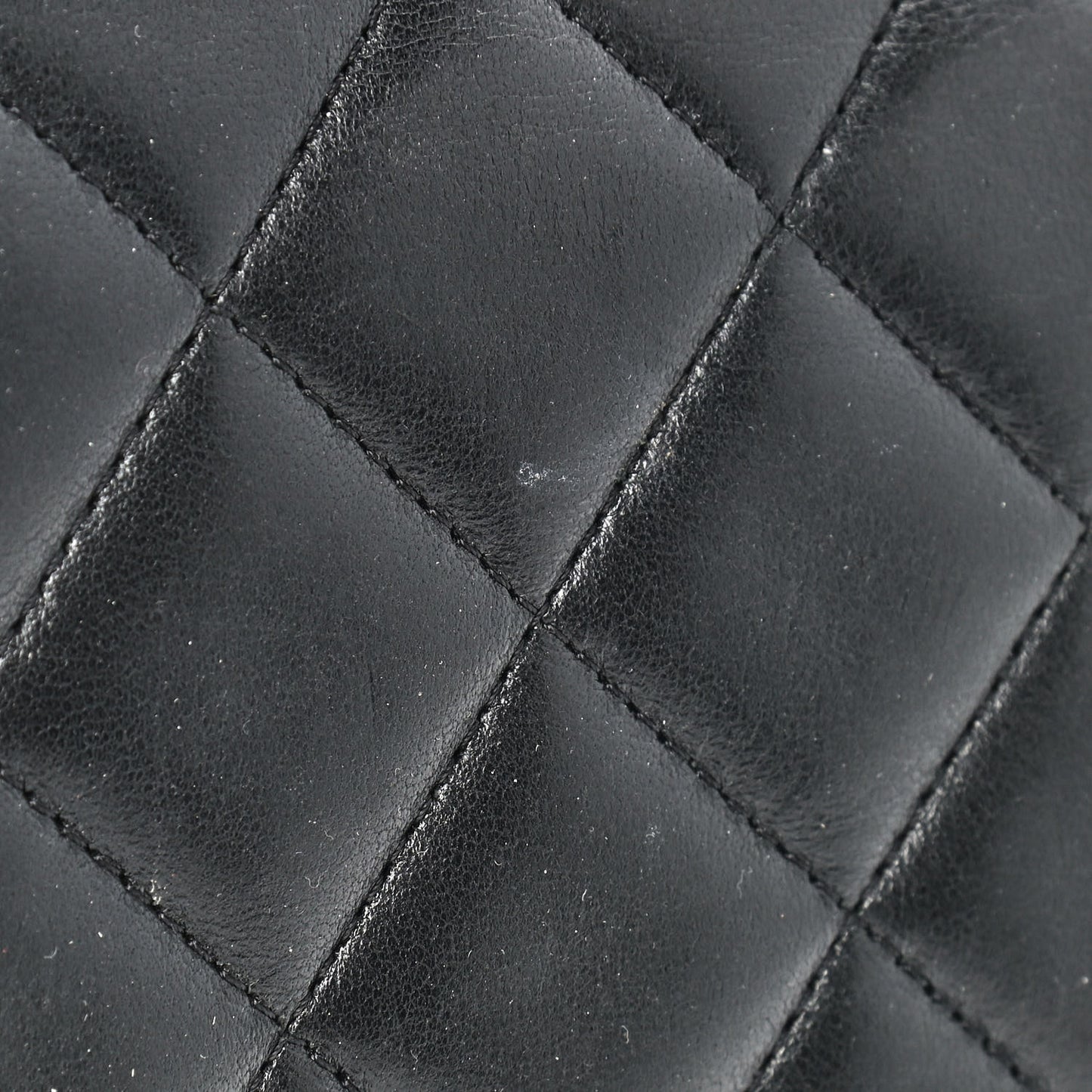 Lambskin Quilted Jumbo Double Flap Black