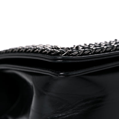 Chanel Glazed Calfskin Quilted Medium Boy Chained Flap Black 8 of 18