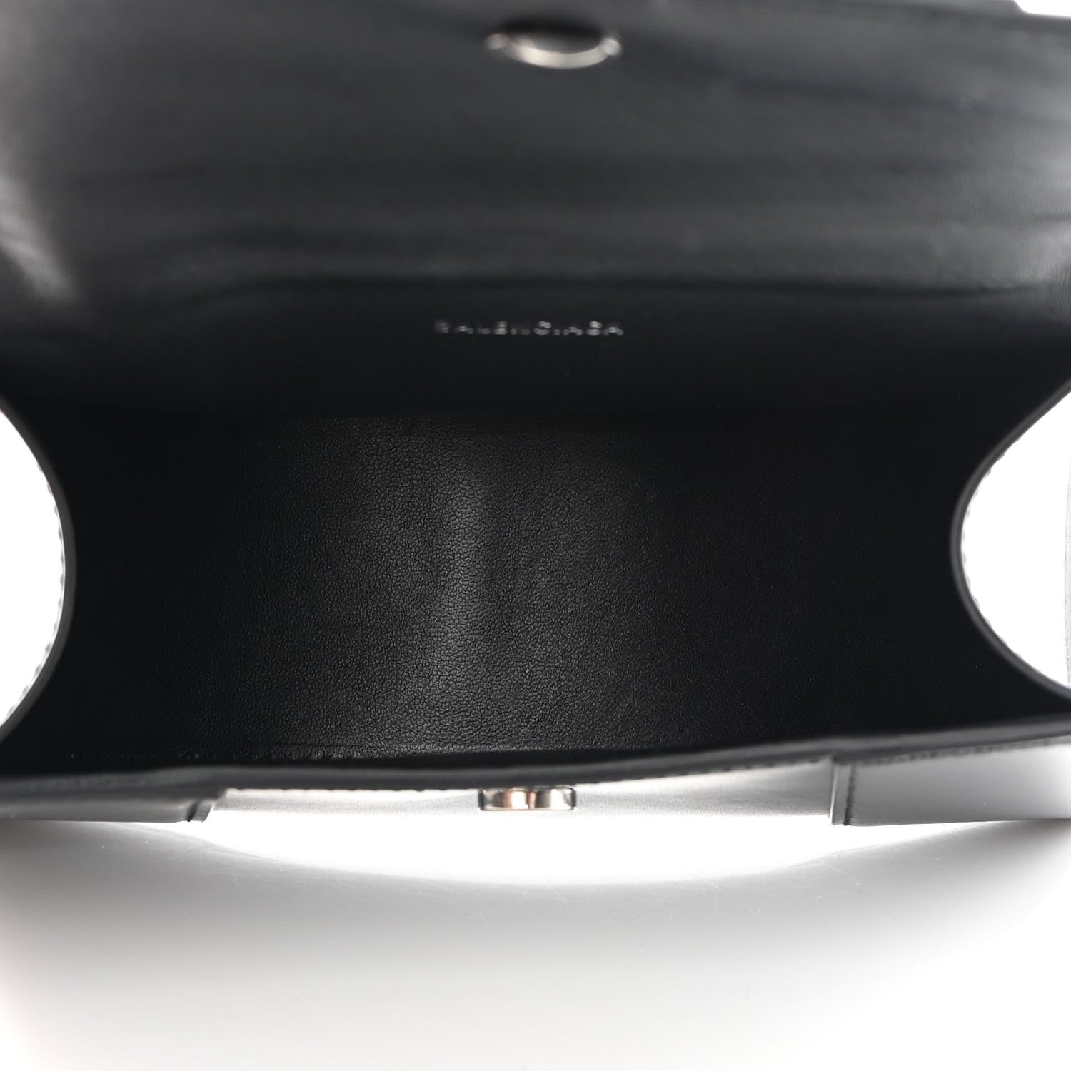Balenciaga Shiny Box Calfskin Hourglass Top Handle Bag XS Black 5 of 14