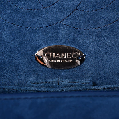 Chanel Nubuck Quilted Jumbo Double Flap Blue 7 of 8