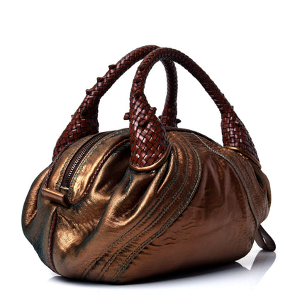 Fendi Nappa Fortuny Hologram Spy Bowler Tobacco Oro Ambrato 2 of 4