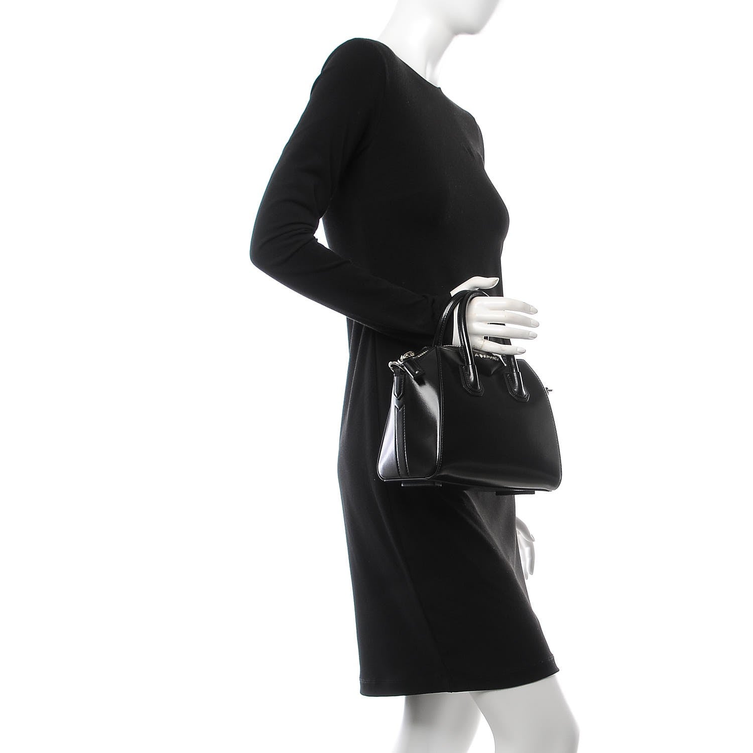 Givenchy Shiny Lord Calfskin Mini Antigona Black 2 of 8