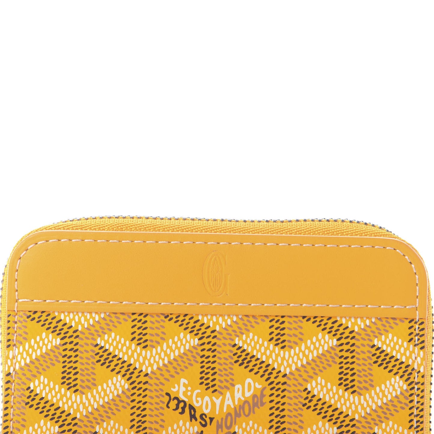 Goyardine Compact Wallet Yellow