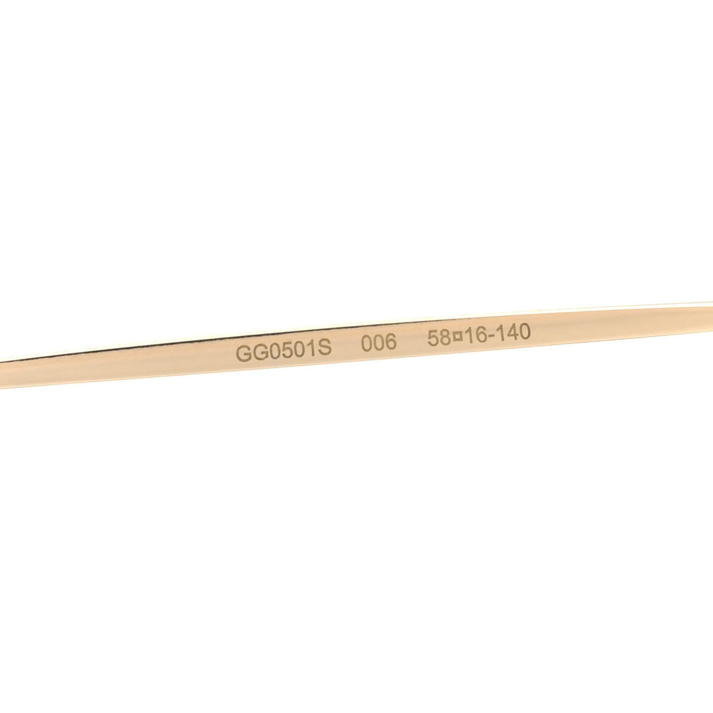 Metal Aviator GG0501S Sunglasses Gold