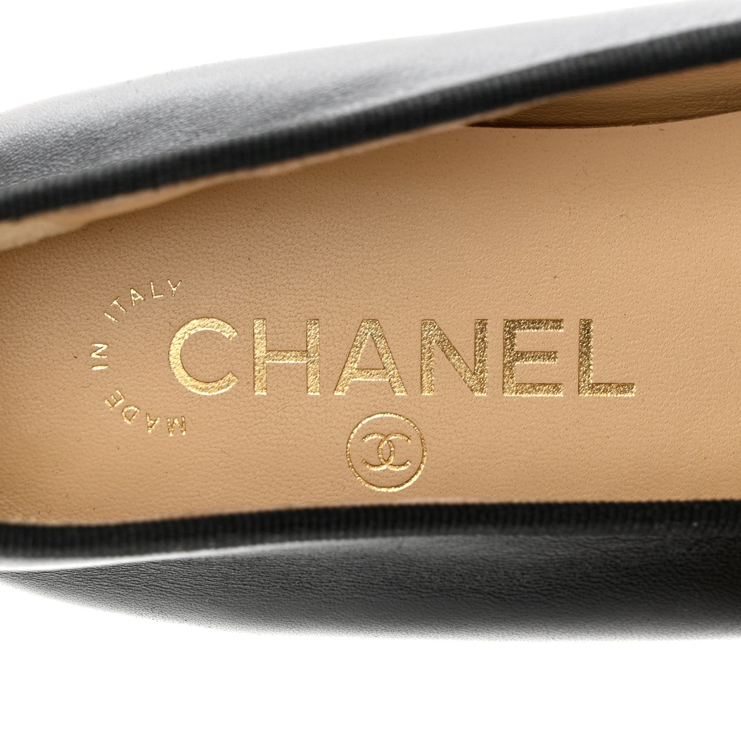 Chanel Lambskin Patent Cap Toe Ballerina Flats 41 Black 7 of 9