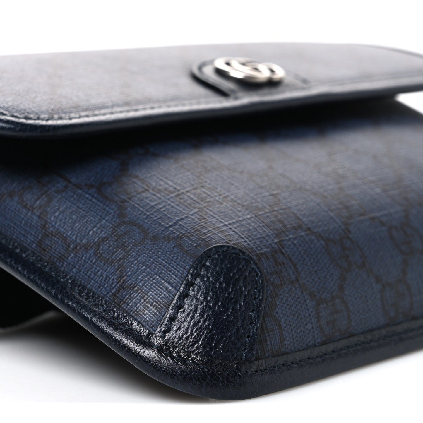 GG Supreme Monogram Small Ophidia Belt Bag Navy Black