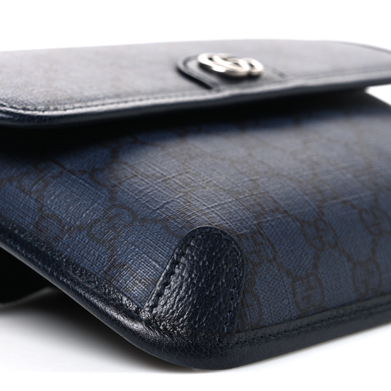 Gucci GG Supreme Monogram Small Ophidia Belt Bag Navy Black 8 of 9