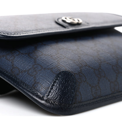 Gucci GG Supreme Monogram Small Ophidia Belt Bag Navy Black 8 of 9