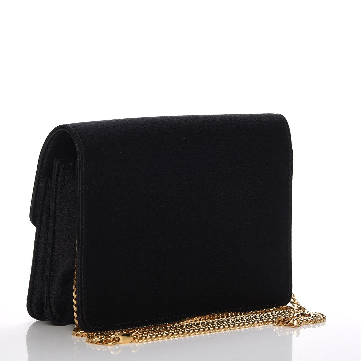 Alexander McQueen Satin Mini Insignia Flap Black 3 of 6